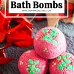 Give the gift of pampering this year. We all need it after this crazy year. These DIY Holly Bath Bombs are an easy DIY craft and perfect stocking stuffer idea.