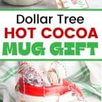 Dollar Store Hot Chocolate Mug Christmas Gift is an easy last-minute homemade holiday gift idea. In a rush to fill some last-minute Christmas gifts? This DIY holiday gift is so easy to create.
