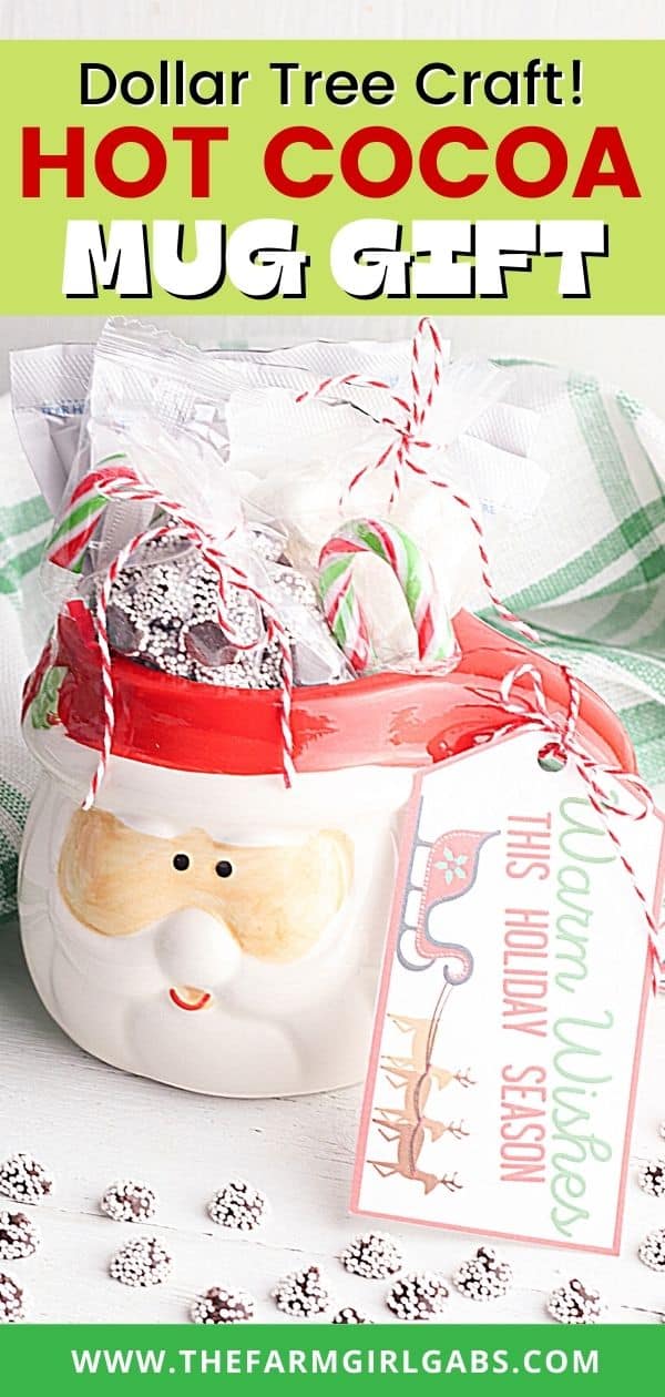 Dollar Store Hot Chocolate Mug Christmas Gift - The Farm Girl Gabs®