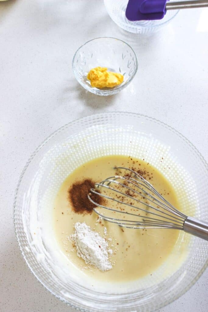 Mini Eggnog Cheesecakes are the perfect holiday dessert. This festive recipe combines classic eggnog into miniature delicious cheesecake desserts.