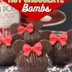 Create your own Disney hot chocolate bombs at home. These Minnie Mouse Hot Cocoa Bombs are the perfect way to warm up. Share some and enjoy some for the perfect warm-up. This Hot Chocolate Bombs Recipe is rich and filled with hot chocolate mix and marshmallows. Disney fans will love making this fun Disney recipe at home.