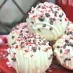 Are you a fan of minty hot chocolate? Pour some hot milk over these White Chocolate Peppermint Mocha Hot Cocoa Bombs for a fun surprise inside.