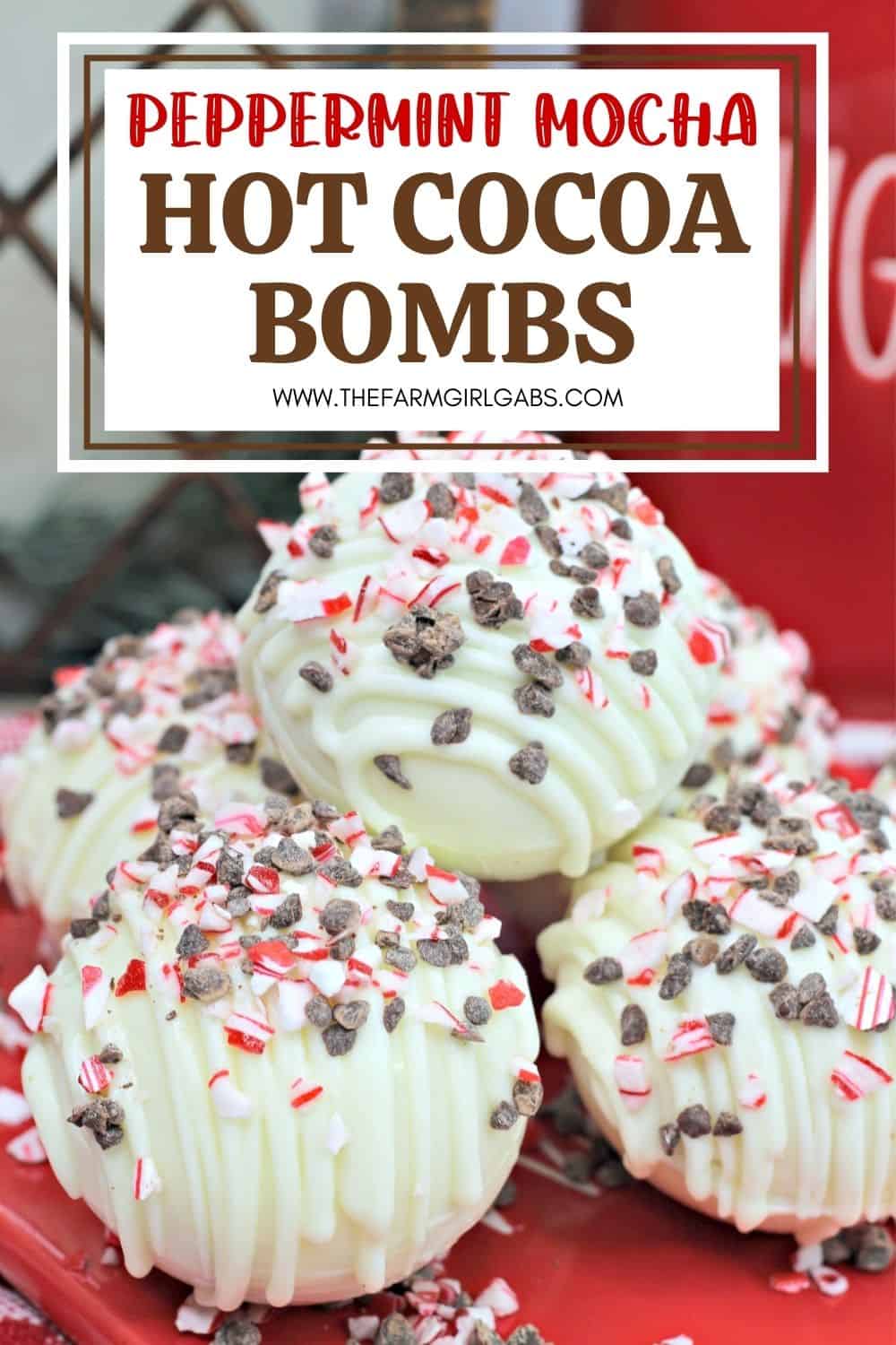 Peppermint Mocha Hot Cocoa Bombs - The Farm Girl Gabs®