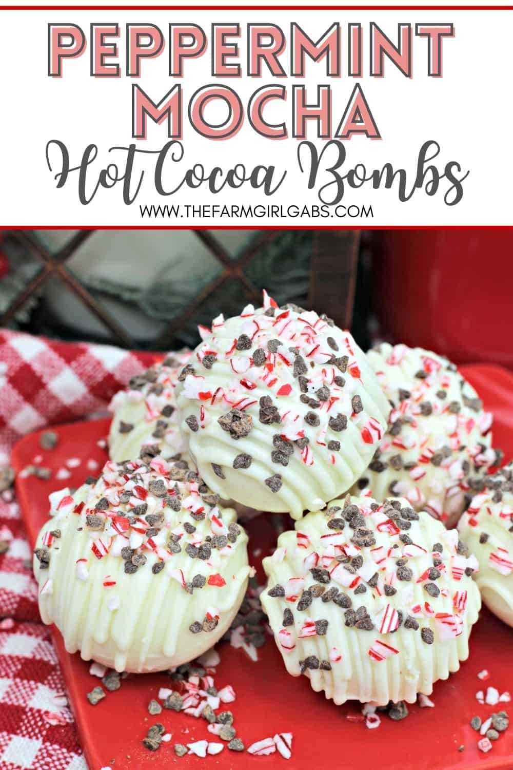 Peppermint Mocha Hot Cocoa Bombs - The Farm Girl Gabs®