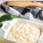 This Cheesy Slow Cooker Fiesta Corn Dip is a creamy, cheesy dip recipe that's perfect for any party. It's great for tailgating, too!