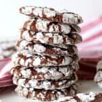 Soft and Chewy Chocolate Crinkle Cookies are a family favorite Christmas cookies. These moist brownie-like cookies aren't just for Christmas though. You can enjoy this cookie's chocolaty goodness all year long.