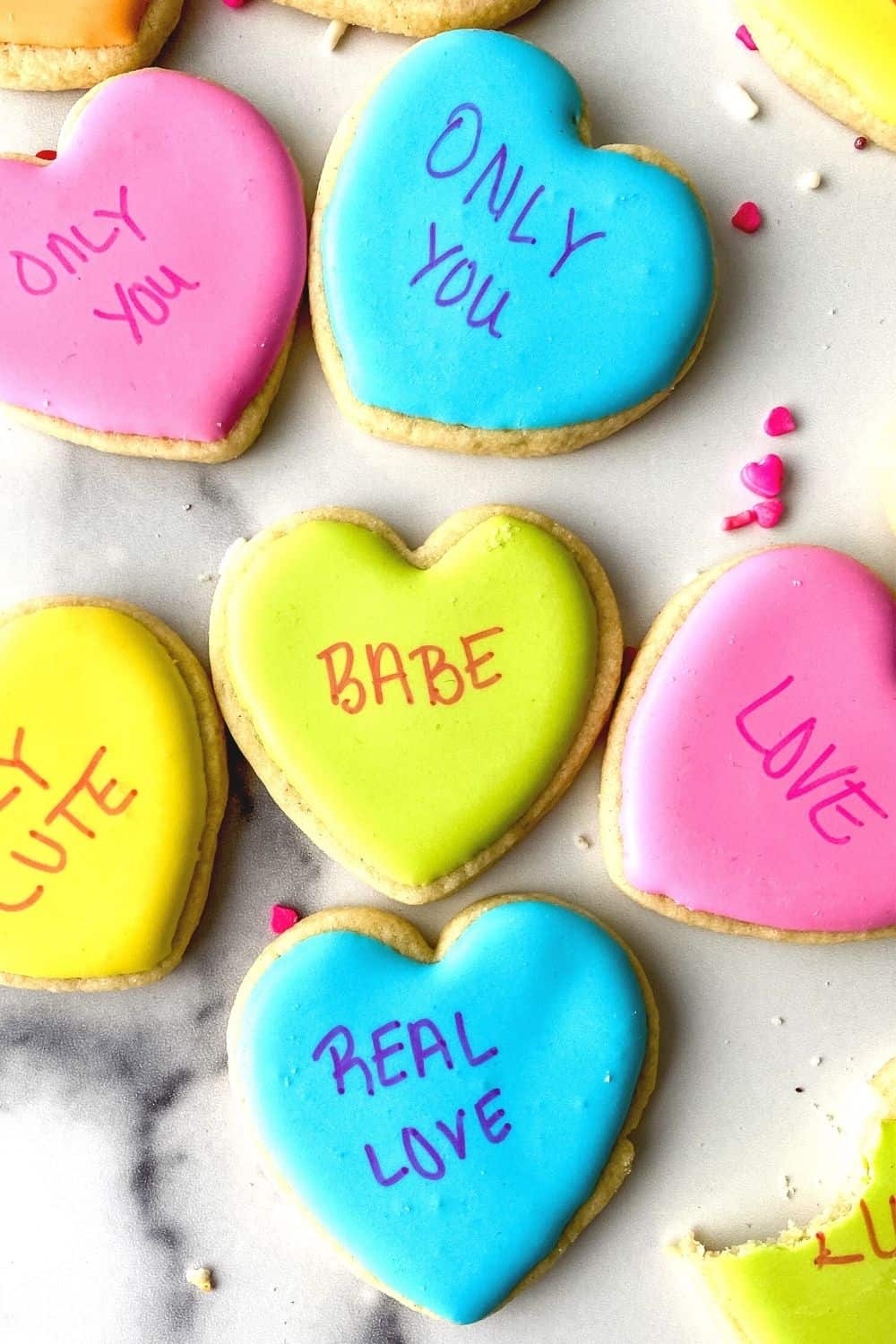Conversation Heart Sugar Cookies - The Farm Girl Gabs®