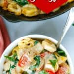 Creamy Tortellini Skillet pasta