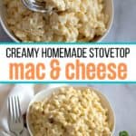 Nothing says creamy and cheesy quite like this Homemade Mac and Cheese. Talk about ultimate comfort food. The cheesy stovetop macaroni and cheese will be a new family favorite recipe.