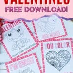 Color some fun this Valentine's Day. Download this Free Printable Kid's Valentine set to give to friends and classmates. These printable Valentines are fun to color.