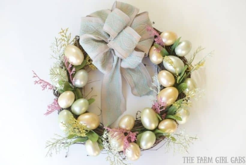Easter Egg Wreath DIY Dollar Store Craft