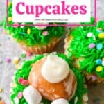 Hippity Hoppity, these Easy Bunny Butt Cupcakes are the perfect Easter dessert. This cute Easter Cupcake recipe is easy to decorate and fun to eat. This homemade cupcake recipe is perfect for Easter. Make these adorable Easter cupcakes that use a doughnut hole as the bunny's bottom. The kids will have a blast helping with these Easter Cupcakes!