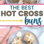Easy Hot Cross Buns long pin