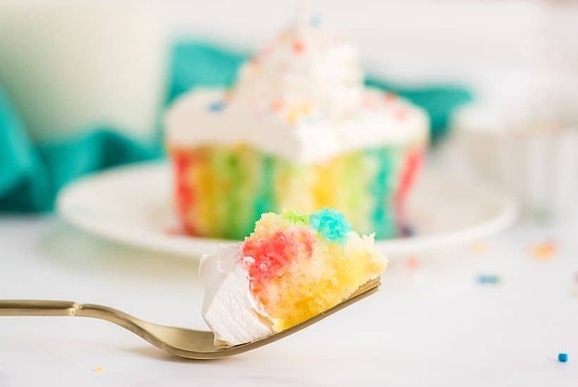 Rainbow Poke Cake - The Farm Girl Gabs®