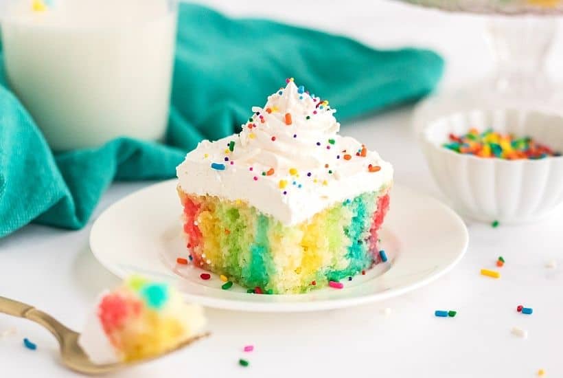 Rainbow Poke Cake Recipe