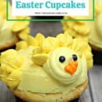 Peeps Cupcakes are a super easy and festive Easter cupcake that is perfect for any Easter Party! Homemade cupcakes and homemade frosting is all you need to make these Peeps cupcakes! Can these Easter Chick Cupcakes be any cuter? This easy cupcake recipe is the perfect spring dessert recipe to celebrate spring, Easter and warmer weather. Learn how to decorate these Easter Chicks cupcakes. This is a great recipe to make with your kids, they will love these cutest chick cupcakes!
