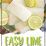 Homemade lime popsicles are a refreshing treat. Full of bright lime flavor, this three-ingredient easy popsicle recipe is a perfect cool down for a warm summer's day.