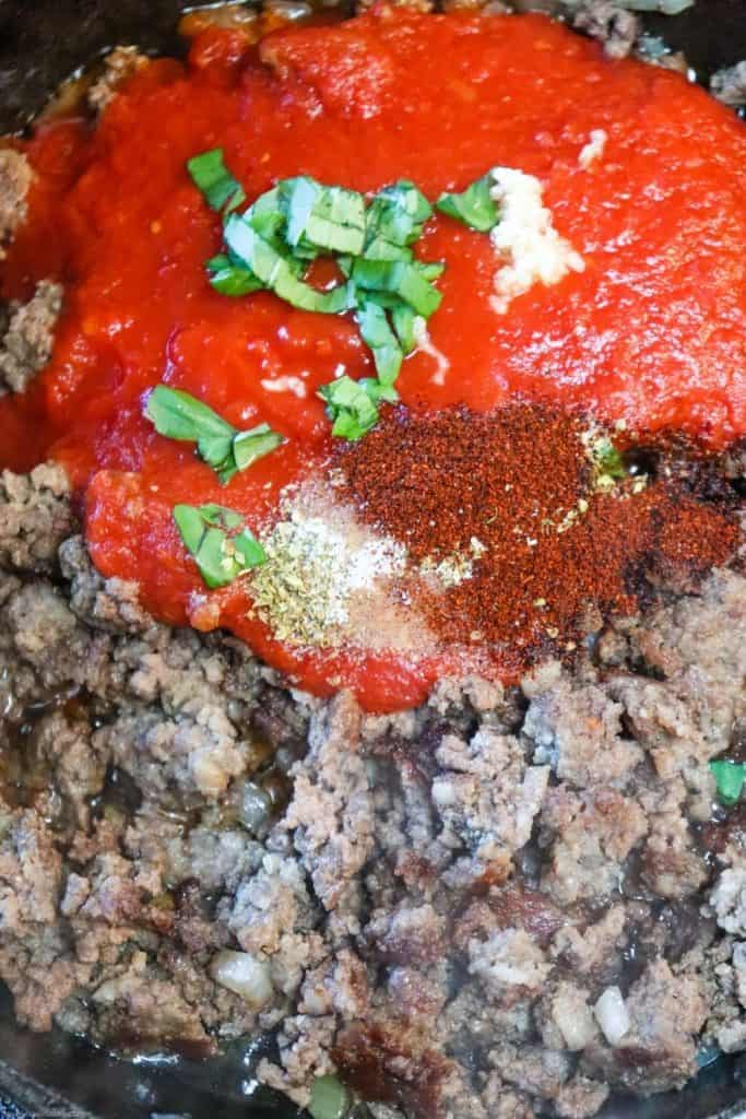 Cast Iron Skillet Lasagna is an easy twist on the classic Italian recipe. This Cast Iron Lasagna recipe makes a great weeknight meal idea. Grab your skillet and get cooking!