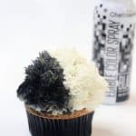These Disney Cupcakes are inspired by the upcoming Disney movie Cruella. Make a batch of these Cruella de Vil cupcakes and celebrate the wickedness. This easy cupcake recipe is perfect for Disney fans. I love making Disney recipes at home. This Disney cupcake recipe is easy to make and easy to decorate. Celebrate your inner Disney Villain and whip up a batch of these Cruella cupcakes. These cupcakes are perfect for a 101 Dalmatians Party.