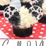 These Disney Cupcakes are inspired by the upcoming Disney movie Cruella. Make a batch of these Cruella de Vil cupcakes and celebrate the wickedness. This easy cupcake recipe is perfect for Disney fans. I love making Disney recipes at home. This Disney cupcake recipe is easy to make and easy to decorate. Celebrate your inner Disney Villain and whip up a batch of these Cruella cupcakes. These cupcakes are perfect for a 101 Dalmatians Party.