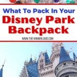 Disney Packing Tips - What to pack in your Disney backpack