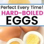 Here is my foolproof method on how to boil eggs. Follow these tips and you will get perfect hard-boiled eggs every time. Learn how to make perfect Hard-Boiled Eggs. Try either of these two cooking methods to make the perfect hard-boiled eggs. I am also sharing my pro tips for dying eggs too. Learn how to easily dye Easter eggs without a kit.