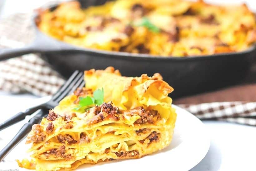 Cast Iron Skillet Lasagna Recipe - Fad Free Nutrition Blog