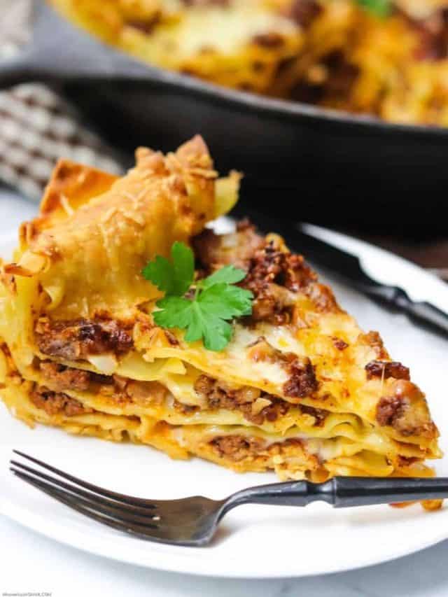 Cast Iron Skillet Lasagna Story The Farm Girl Gabs®