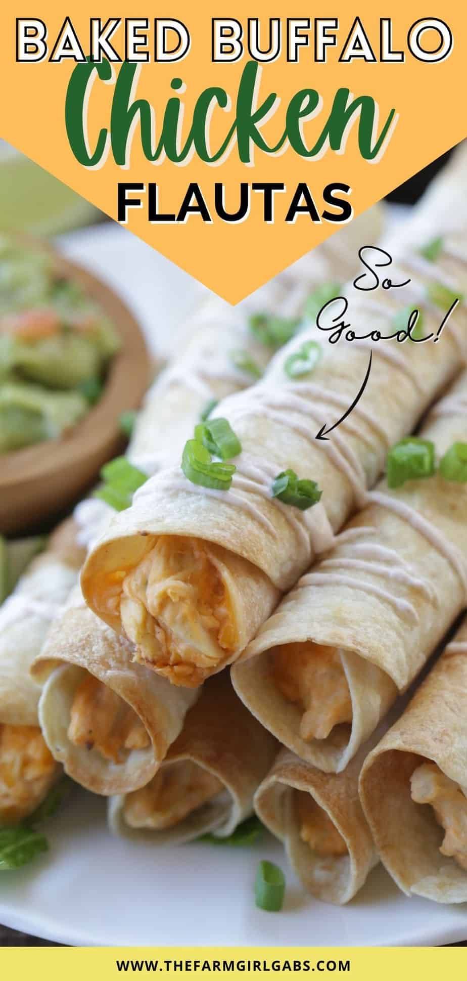 Baked Buffalo Chicken Flautas The Farm Girl Gabs®