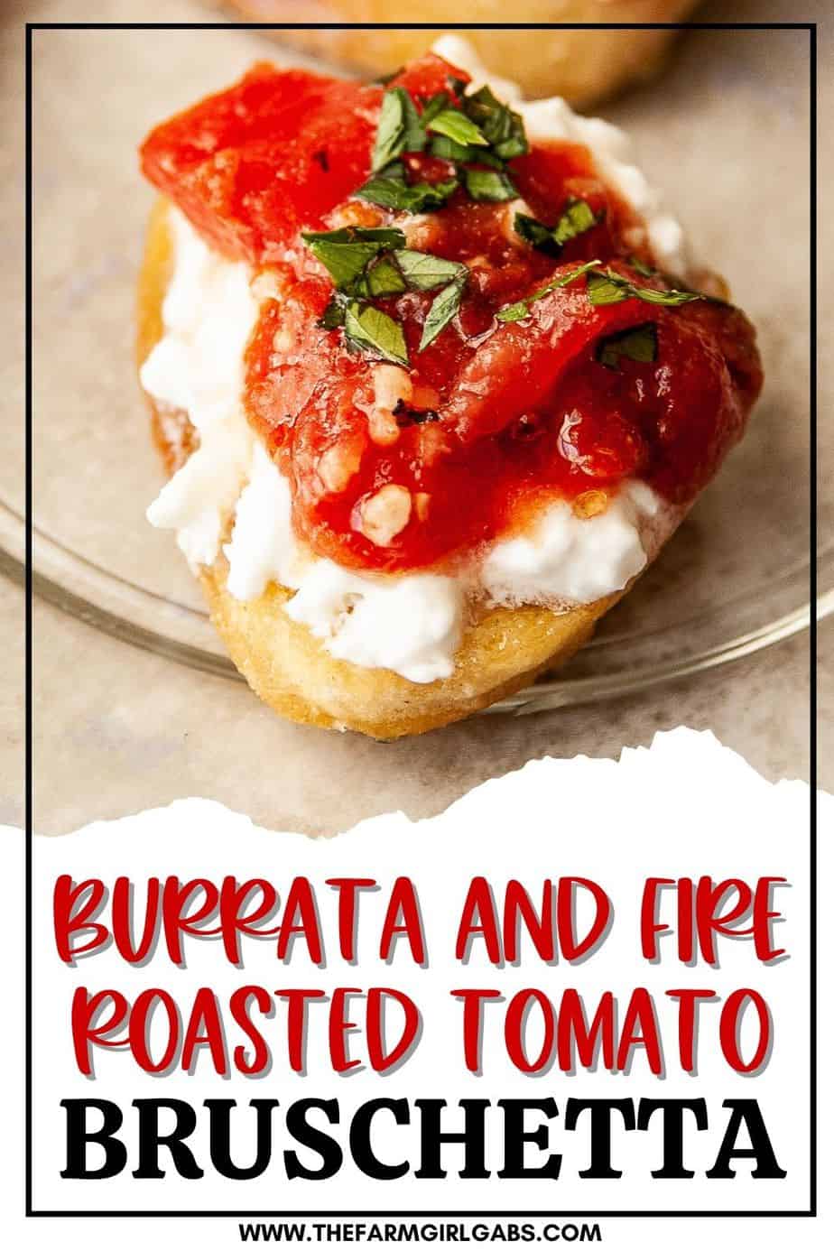 Need a quick appetizer recipe? Try this easy Burrata And Fire Roasted Tomato Bruschetta for your next party or gathering. Your guest will love this easy bruschetta recipe.