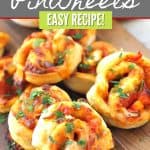 When you want to change up your normal pizza routine, try this easy Pepperoni Pizza Pinwheels recipe instead. They are a perfect snack or meal option. These pinwheels are a fun twist on a classic pizza recipe. This easy pizza recipe uses pizza dough, cheese and pepperoni. The pizza is rolled and sliced to make pinwheels. This is an easy snack recipe or great party idea.