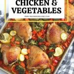 Want to make a delicious mess-free meal that is good for you? Try this health Sheet Pan Chicken and Vegetables Dinner consisting of chicken thighs, broccoli, carrots, and more! You will love this easy weeknight meal idea.