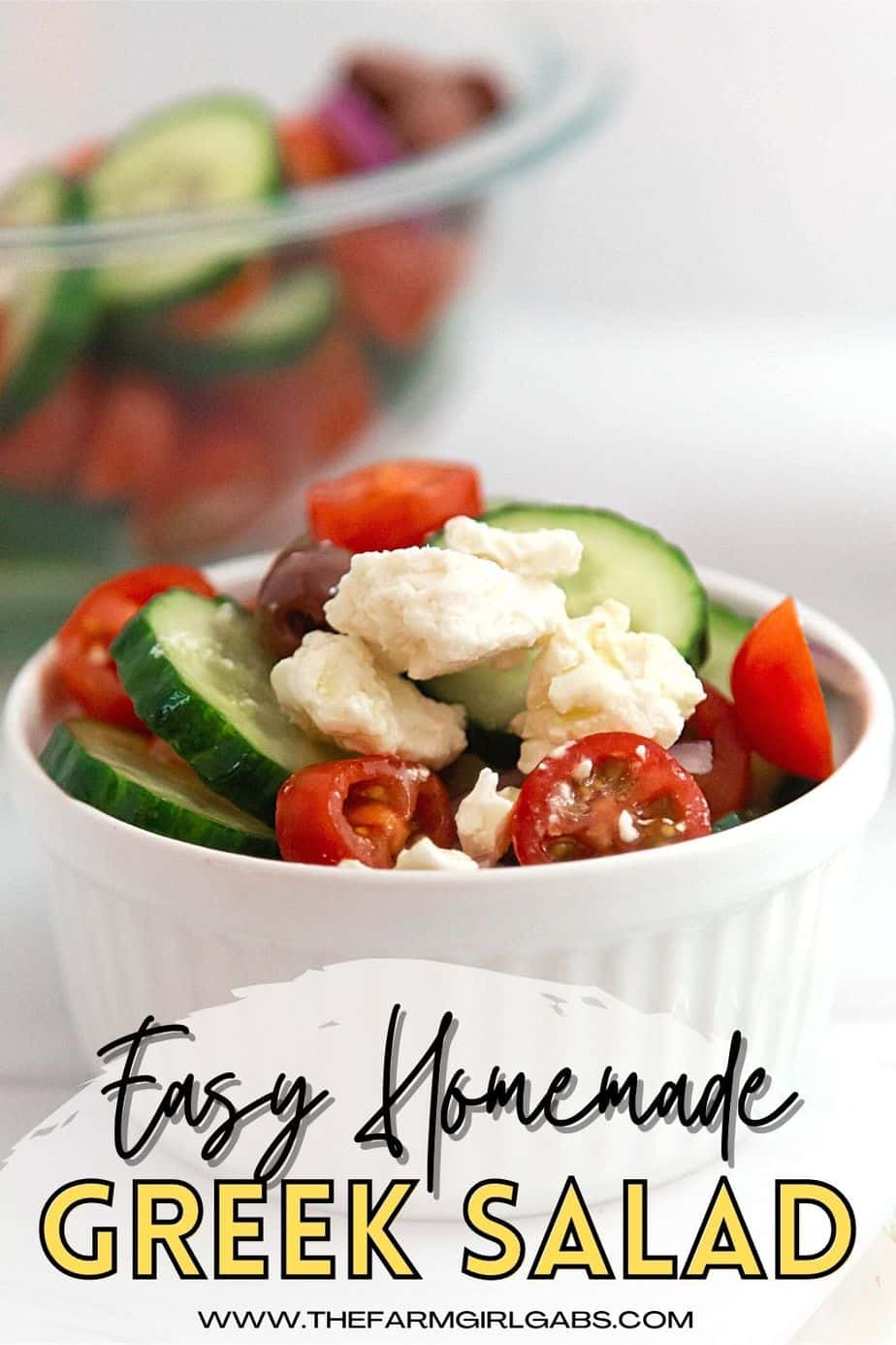 Easy Homemade Greek Salad - The Farm Girl Gabs®