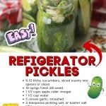 Easy refrigerator dill pickles