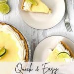 You can't go wrong with a classic key lime pie. A simple and tasty dessert, perfect for a hot summer day, Quick and Easy Key Lime Pie is a make-ahead dream. The tart and sweet combination is sure to be a winner. This summer pie recipe has the perfect balance of sweetness and key lime flavor. This is an easy summer dessert recipe to bring to a picnic or summer potluck.