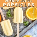 Orange Julius Popsicles are creamy, smooth and full of orange flavor. If you love an orange creamsicle, you are going to love this variation of the classic frozen treat.