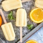 Orange Julius Popsicles are creamy, smooth and full of orange flavor. If you love an orange creamsicle, you are going to love this variation of the classic frozen treat.