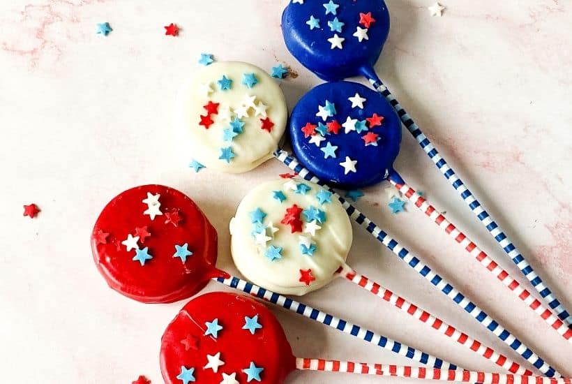 Patriotic Oreo Pops - The Farm Girl Gabs®