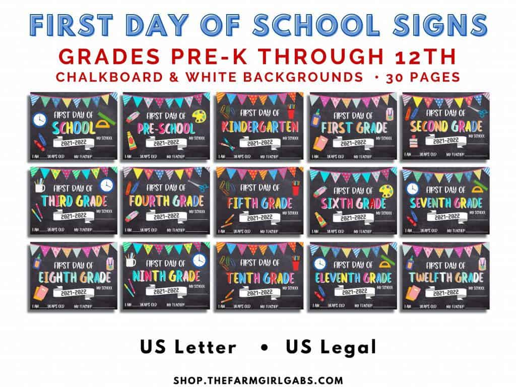 Back to school Chalkboard signs
