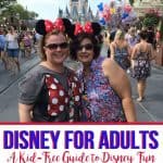 An adult-only Walt Disney World trip is something everyone should do at least once. This planning guide, Disney World for Adults: a Kid-Free Guide to Disney Fun, will help you plan a magical kid-free Disney World trip. Check out this grown-up's guide to Walt Disney World. Disney World isn't just for kids! There are lots of rides, experiences, restaurants and things to do for an adults only trip to Disney. #disneyworld #disneytips #disneypackinglist #wdw
