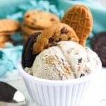 It's time to think outside of the box when it comes to ice cream. Give this Cookie Jar Ice Cream a try and you'll fall in love! This easy homemade ice cream recipe is made with heavy cream, sugar and your favorite crushed cookies - right from the cookie jar. Everyone will love this easy ice cream treat.