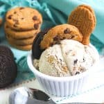 It's time to think outside of the box when it comes to ice cream. Give this Cookie Jar Ice Cream a try and you'll fall in love! This easy homemade ice cream recipe is made with heavy cream, sugar and your favorite crushed cookies - right from the cookie jar. Everyone will love this easy ice cream treat.