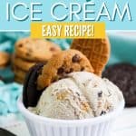 It's time to think outside of the box when it comes to ice cream. Give this Cookie Jar Ice Cream a try and you'll fall in love! This easy homemade ice cream recipe is made with heavy cream, sugar and your favorite crushed cookies - right from the cookie jar. Everyone will love this easy ice cream treat.