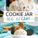 It's time to think outside of the box when it comes to ice cream. Give this Cookie Jar Ice Cream a try and you'll fall in love! This easy homemade ice cream recipe is made with heavy cream, sugar and your favorite crushed cookies - right from the cookie jar. Everyone will love this easy ice cream treat.
