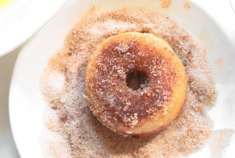 donut is full of sweet apple cider flavor and topped with a cinnamon-sugar mixture. You will love this delicious baked donuts recipe.