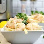 Prepare the perfect dinner with ease using this Instant Pot Shrimp Scampi recipe. Serve it over fettuccine noodles and a side salad to complete the meal. This easy instant pot recipe is a perfect weeknight meal idea. Try this easy Italian recipe.