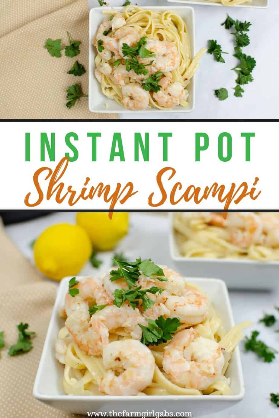 Prepare the perfect dinner with ease using this Instant Pot Shrimp Scampi recipe. Serve it over fettuccine noodles and a side salad to complete the meal. This easy instant pot recipe is a perfect weeknight meal idea. Try this easy Italian recipe.