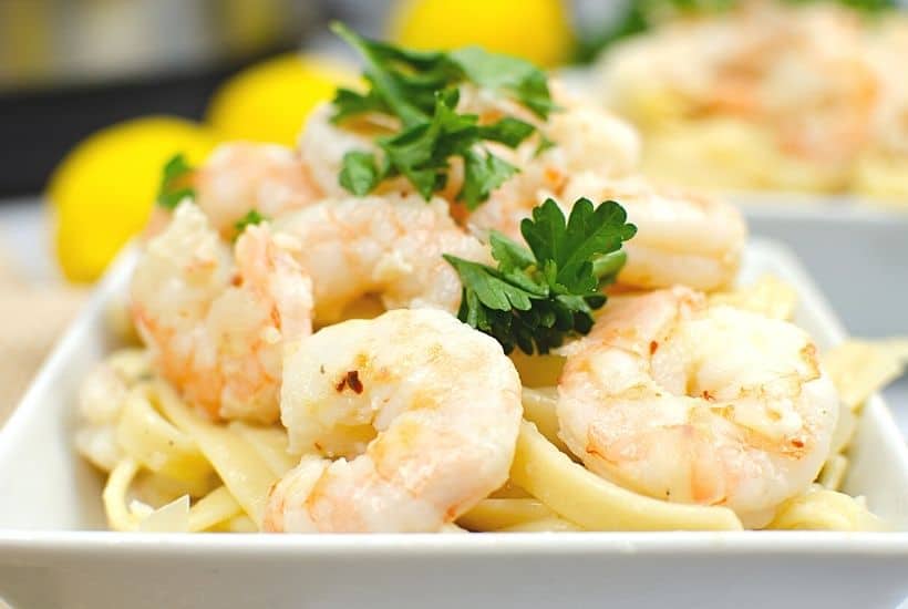 Prepare the perfect dinner with ease using this Instant Pot Shrimp Scampi recipe. Serve it over fettuccine noodles and a side salad to complete the meal. This easy instant pot recipe is a perfect weeknight meal idea. Try this easy Italian recipe.