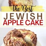 This Jewish Apple Cake recipe is moist and packed with sweet apples and cinnamon. This easy apple cake has a crunchy apple cinnamon topping. Be sure to grab a slice before it's all gone. This dairy-free Apple Cake recipe is moist and packed with sweet apples and cinnamon. This easy apple cake recipe is our family's favorite and is a delicious moist apple cake that taste's just like fall.