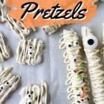 how to make Mummy Pretzels for Halloween